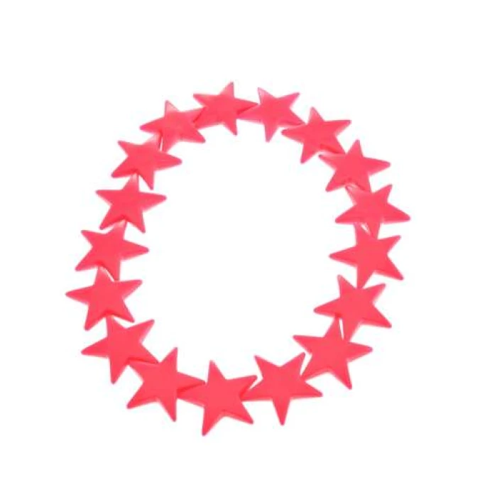 Neon Pink Star Necklace - Image 1