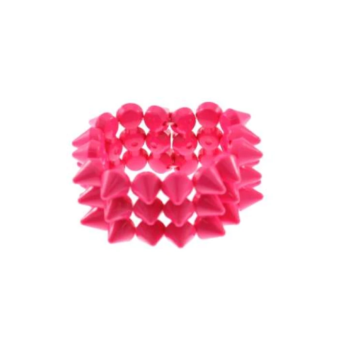 Neon Pink Triple Spike Bracelet - Image 1