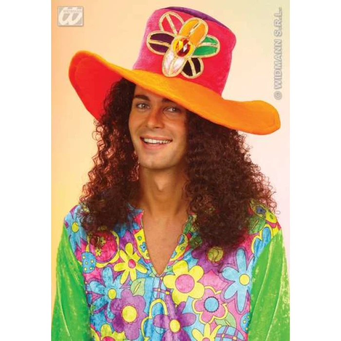 Neon Velvet Hippy Hat - Image 1