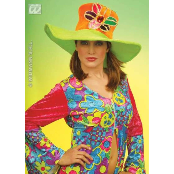 Neon Velvet Hippy Hat - Image 1