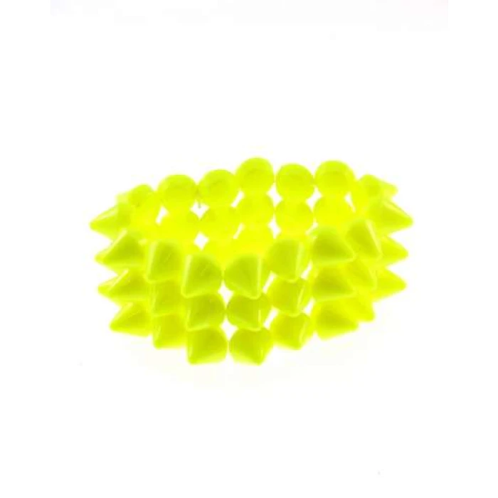 Neon Yellow Triple Spike Bracelet - Image 1