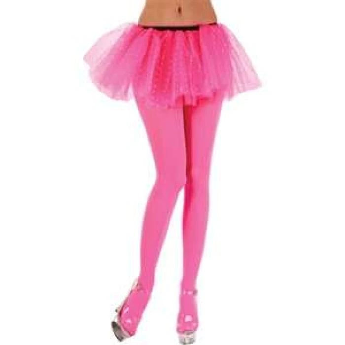 Opaque Tights- Neon Pink - Image 1
