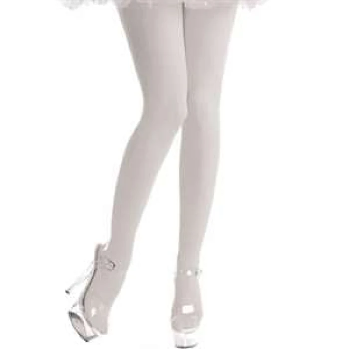Opaque Tights- White - Image 1