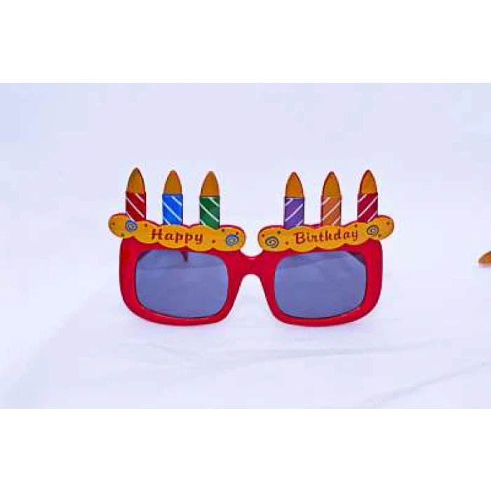 Party Glasses Birthday Candle - Image 1