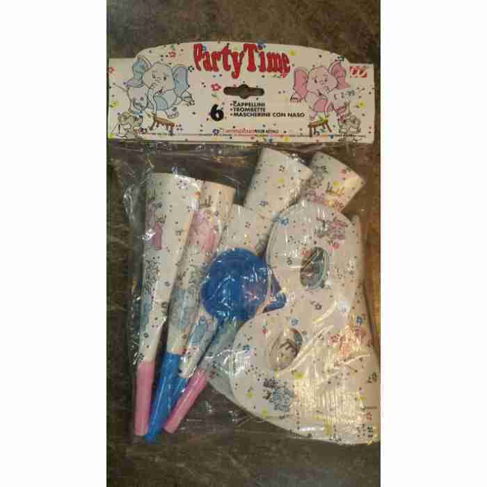 Party Pack 6 Of Each Party Time White Blue Pink ART0448K