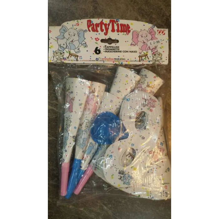 Party Pack - 6 Of Each - Party Time White/Blue/Pink - Image 1