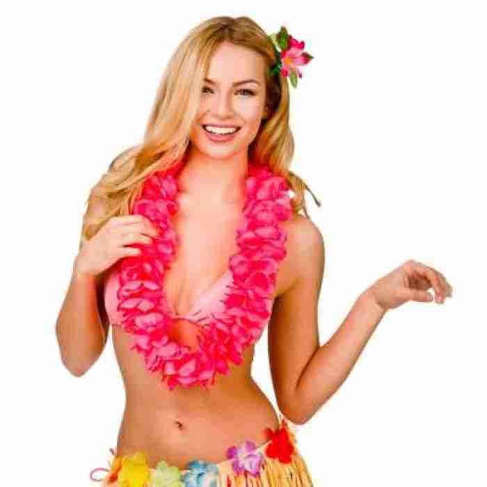 Petal Lei 9.5cm Flower Hot Pink HAW 9409