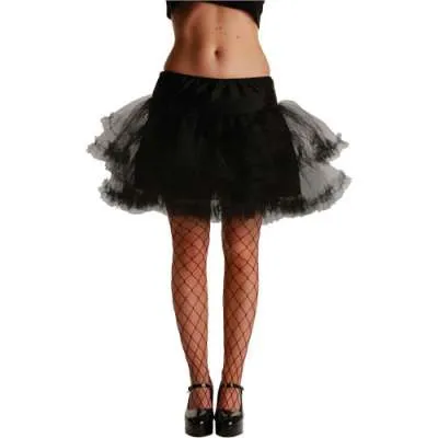 Petticoat - Black 3 Layer Ruffle