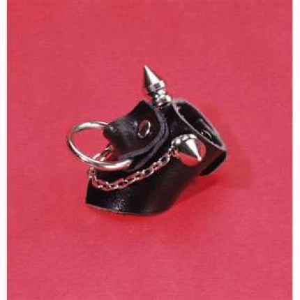 Pin Punk Ring with Chain