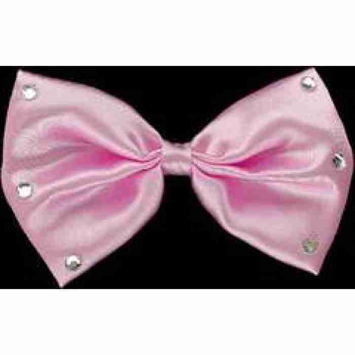 Pink Bow Tie With Stones BowP img