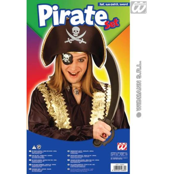 Pirate-hat, cutlass and eye patch - Image 1