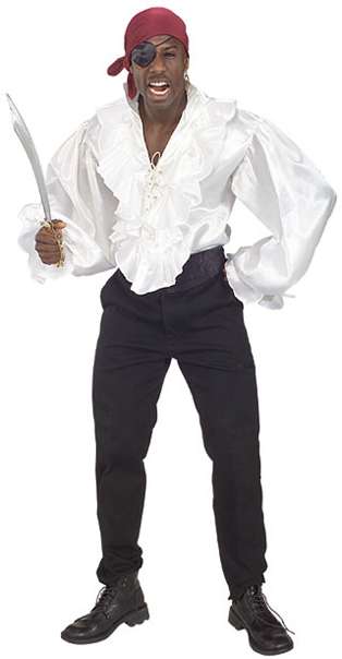 Pirate Shirt White Satin 902
