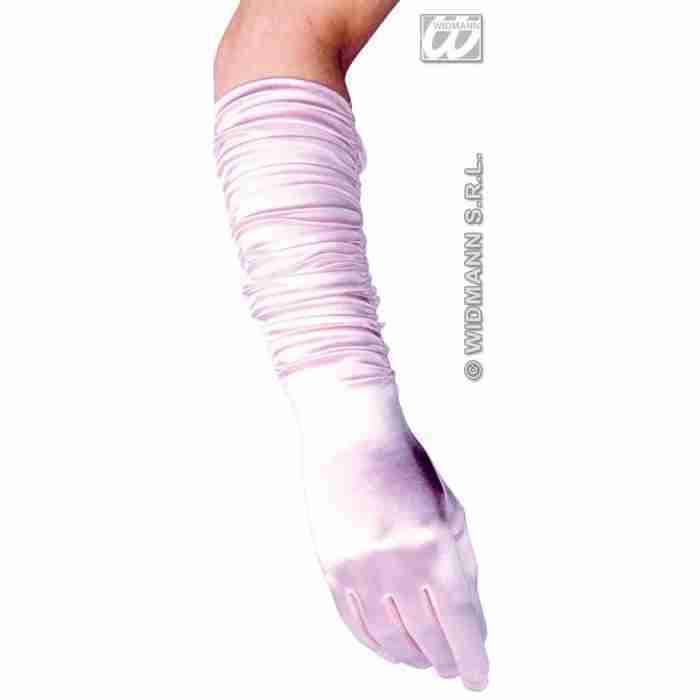 Plisse Satin Gloves Pink 3431SC