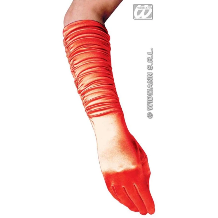 Plisse Satin Gloves - Image 1