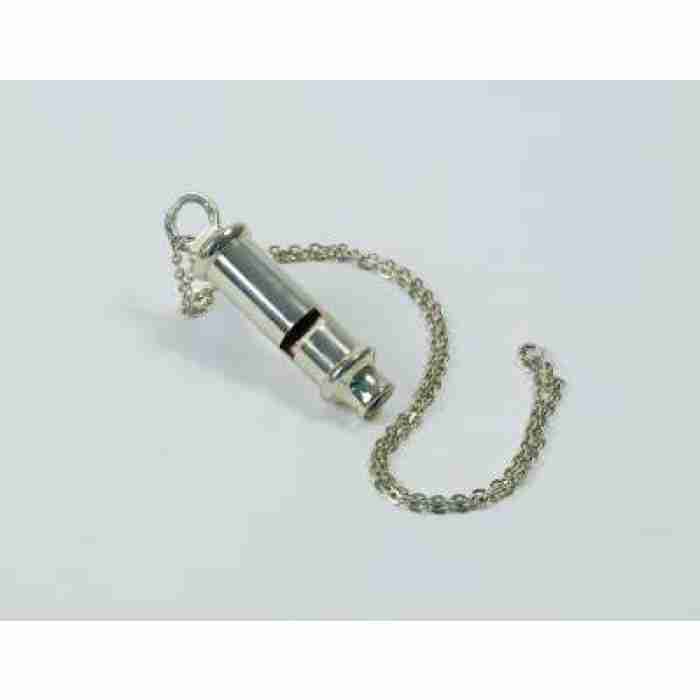 Police Whistle Metal Silver