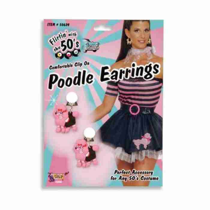 Poodle Earrings Pink img
