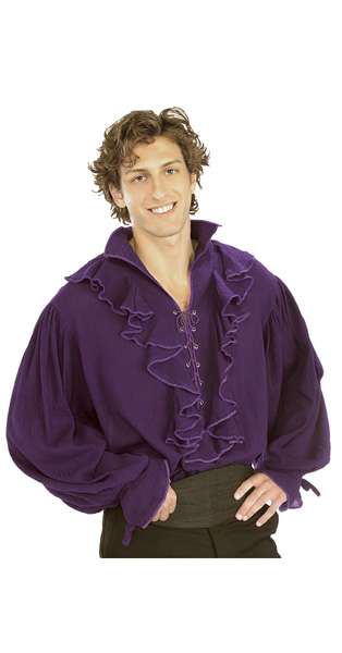 Purple Linen Pirate and Renaissance Shirt 1152