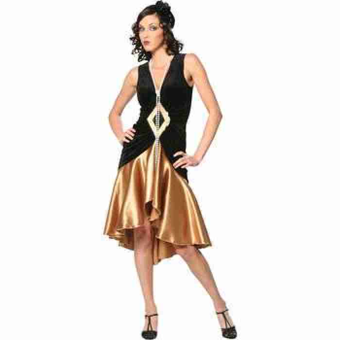 Puttin on the Ritz Flapper Costume Gold img