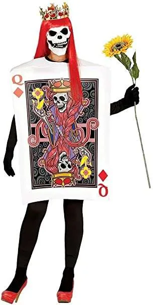 Queen of cards skull design