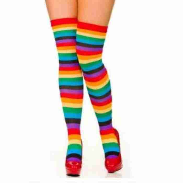 Rainbow Thigh Highs TS 7094