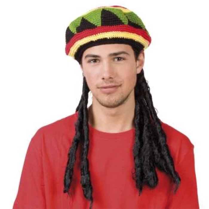 Rasta Cap w/ Dreadlocks - Image 1