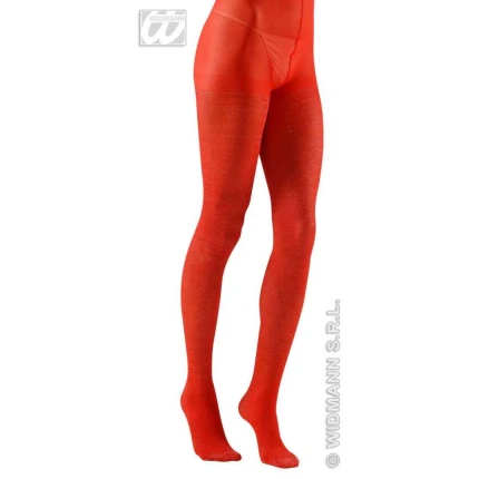 Red Glitter Tights XL