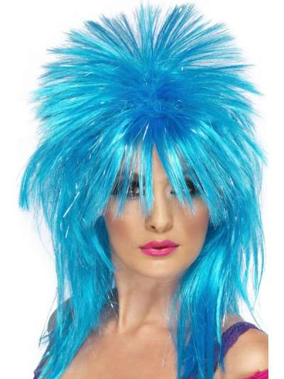 Rock Diva Mullet Wig Blue 42278 img