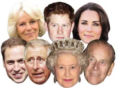 Royal Family Masks (Pack of 7