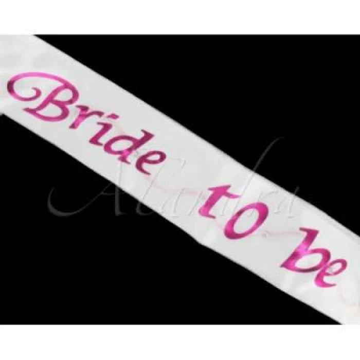 Sash- Bride To Be Flashing White - Image 1