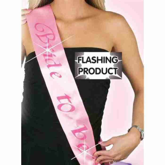 Sash Bride to Be Pink Flashing FSBTB P img