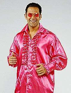 Frill Shirt Satin - Pink