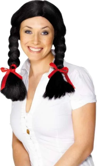 Schoolgirl Wig- Black