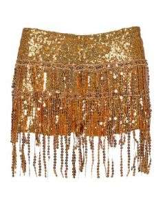 Sequin Gold Tassel Hotpants CL16GOL