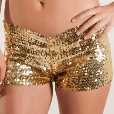 Sequin Shorts - Gold Hollographic