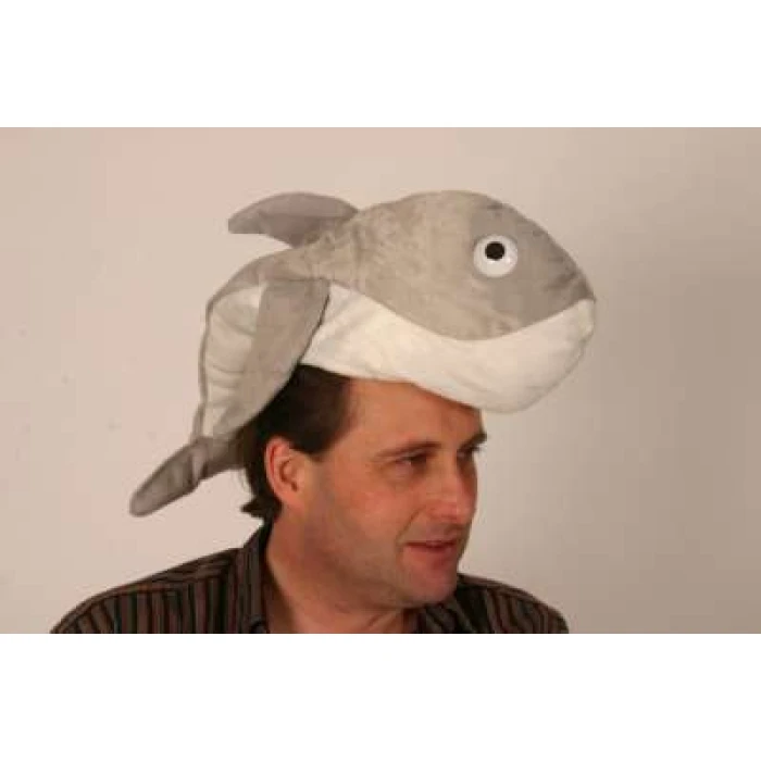 Shark Hat with Funny Eyes - Image 1