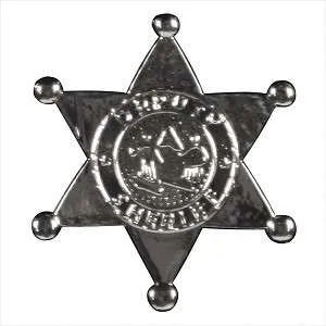 Sheriff Star Badge Silver