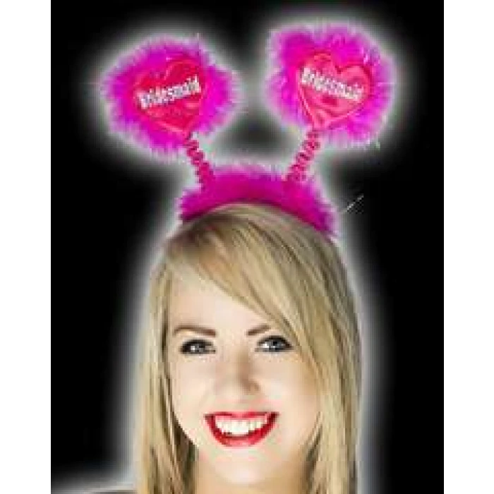 Shiny Foil Bridesmaid Bopper on a Luxury Pink Heart - Image 1