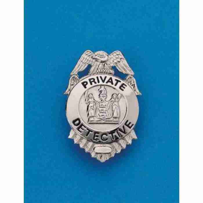 Silver Private Detective Badge