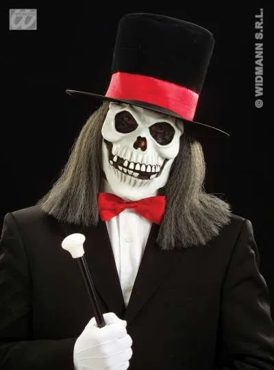 Skull Masks with Velvet Topper and Wig