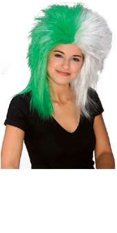 Sports Fanatic Wig Green and White 50541 img