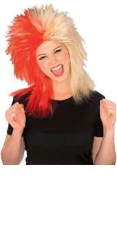 Sports Fanatic Wig Red and Tan