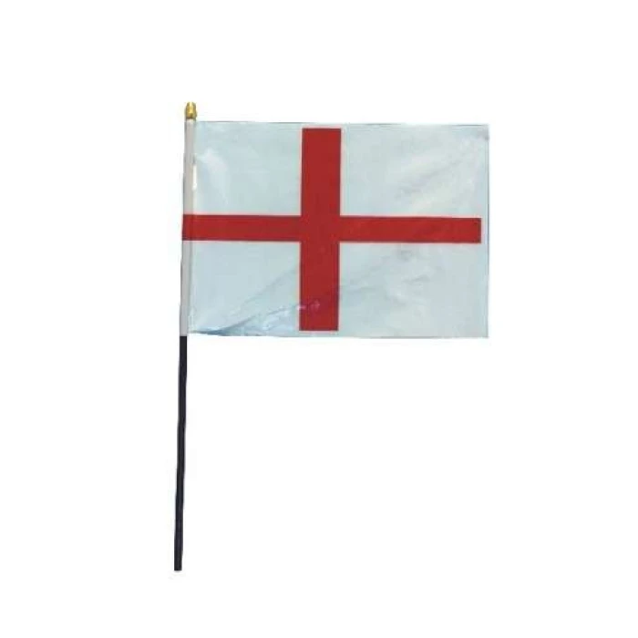 St George Waving Flag on Stick - Image 1