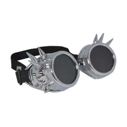 Steam Punk Goggles With Rivet - Chrome