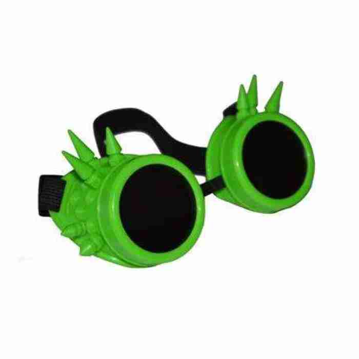 Steam Punk Goggles With Rivet Neon Green SP12