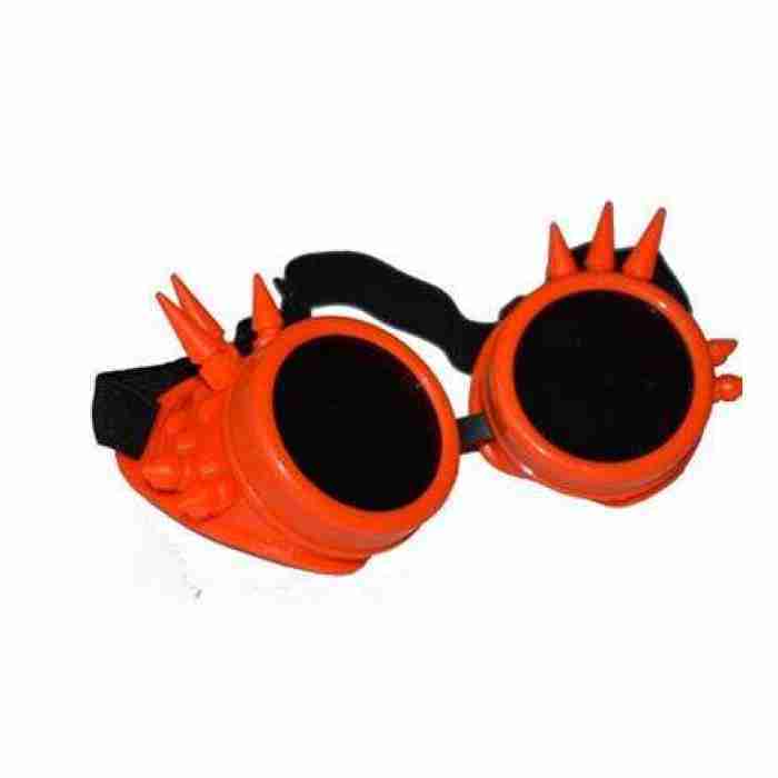 Steam Punk Goggles With Rivet Neon Orange SP11