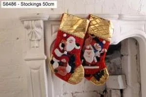 Stocking- Red and Gold