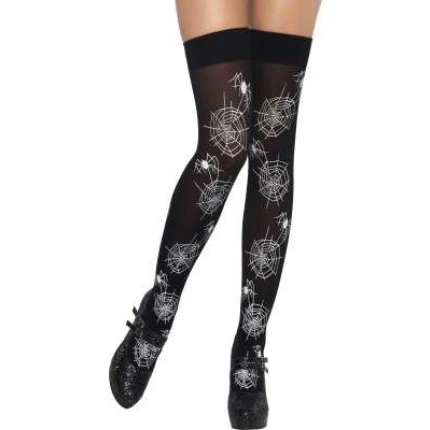 Stockings- Glow in the Dark Spider Pattern