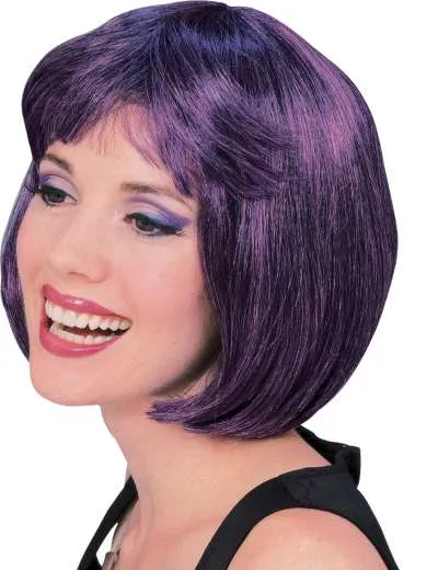 Supermodel Wig - Purple/Black