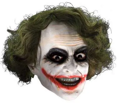 The Joker 3/4 Vinyl Mask With Wig