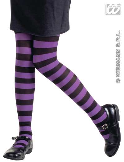 Thights Child Purple and Black Stripe 4768B b img